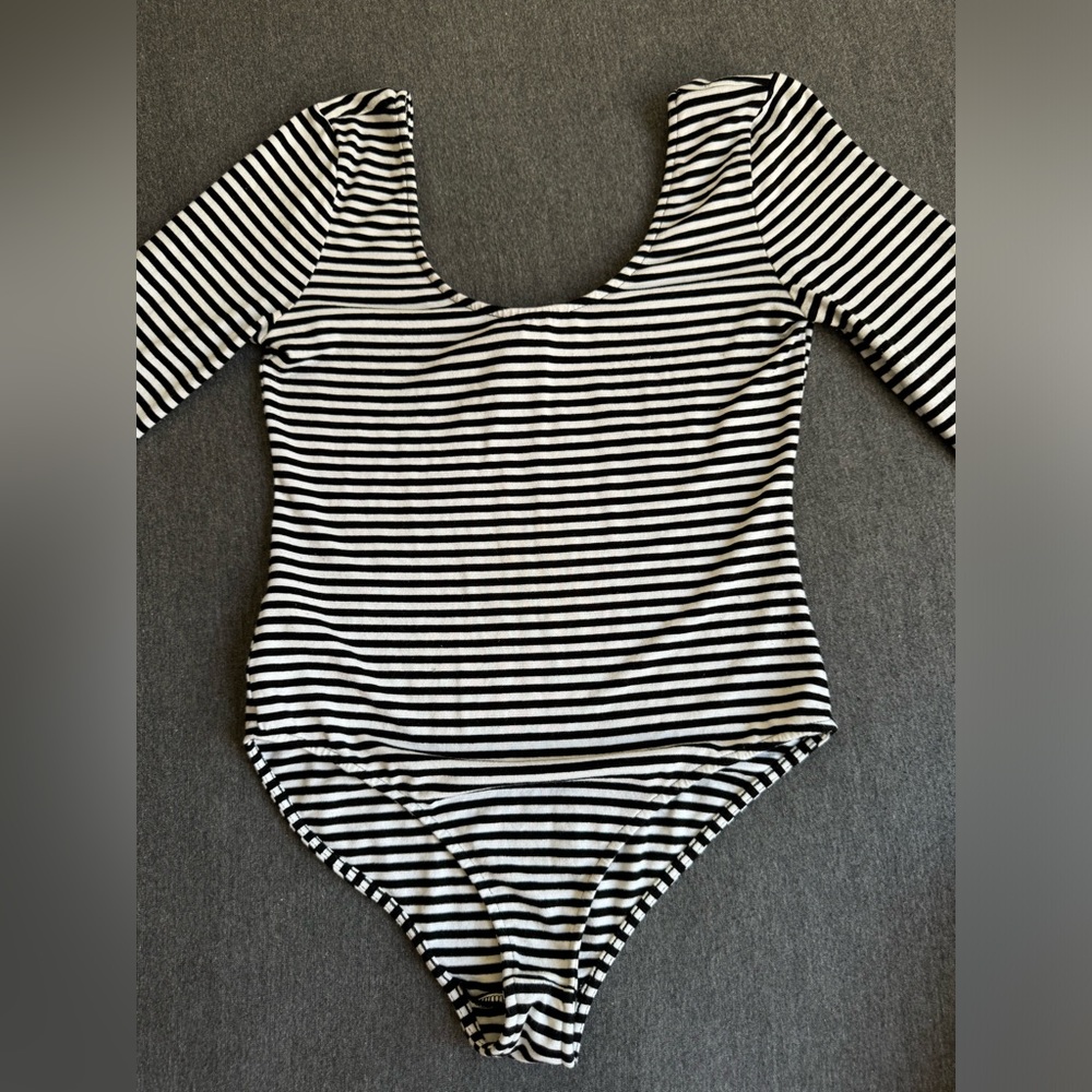 Black and White Strips Bodysuit